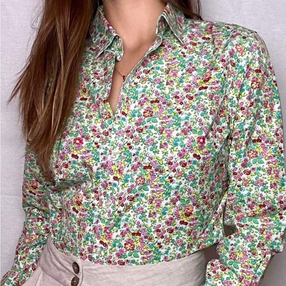 Vibrant Floral Button Up